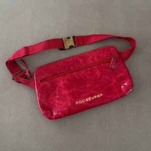 Roca Wear- Red Leather Crossbody Waist Bag Y2K 2000’s